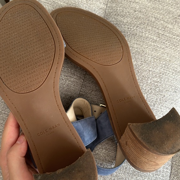 •worn•Blue Sandals Heels Cole Haan - Picture 9 of 10